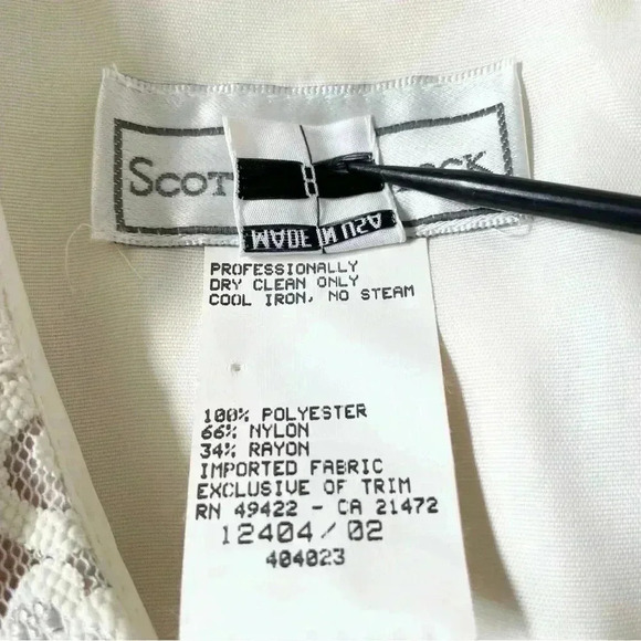 Vintage 90's Y2K Scott McClintock Floral Chiffon Tier Peplum Dress Size 8 - Picture 7 of 11